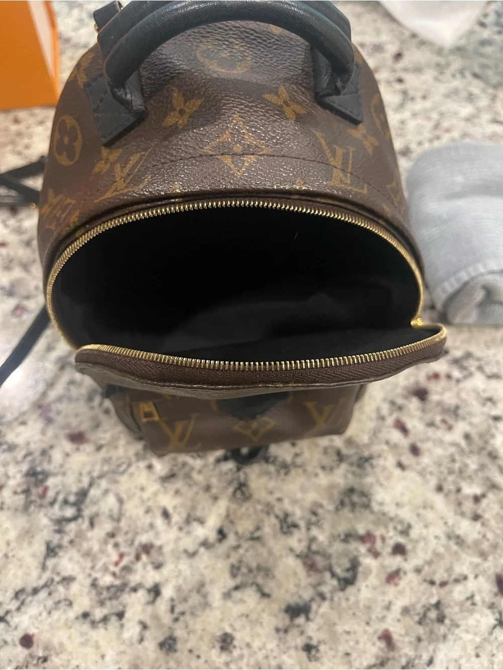 Louis Vuitton Monogram Mini Backpack in Brown and Gold